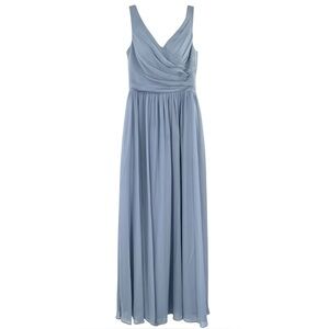 Azazie Keyla Twilight A-Line V-Neck Pleated Chiffon Dress Bridesmaid